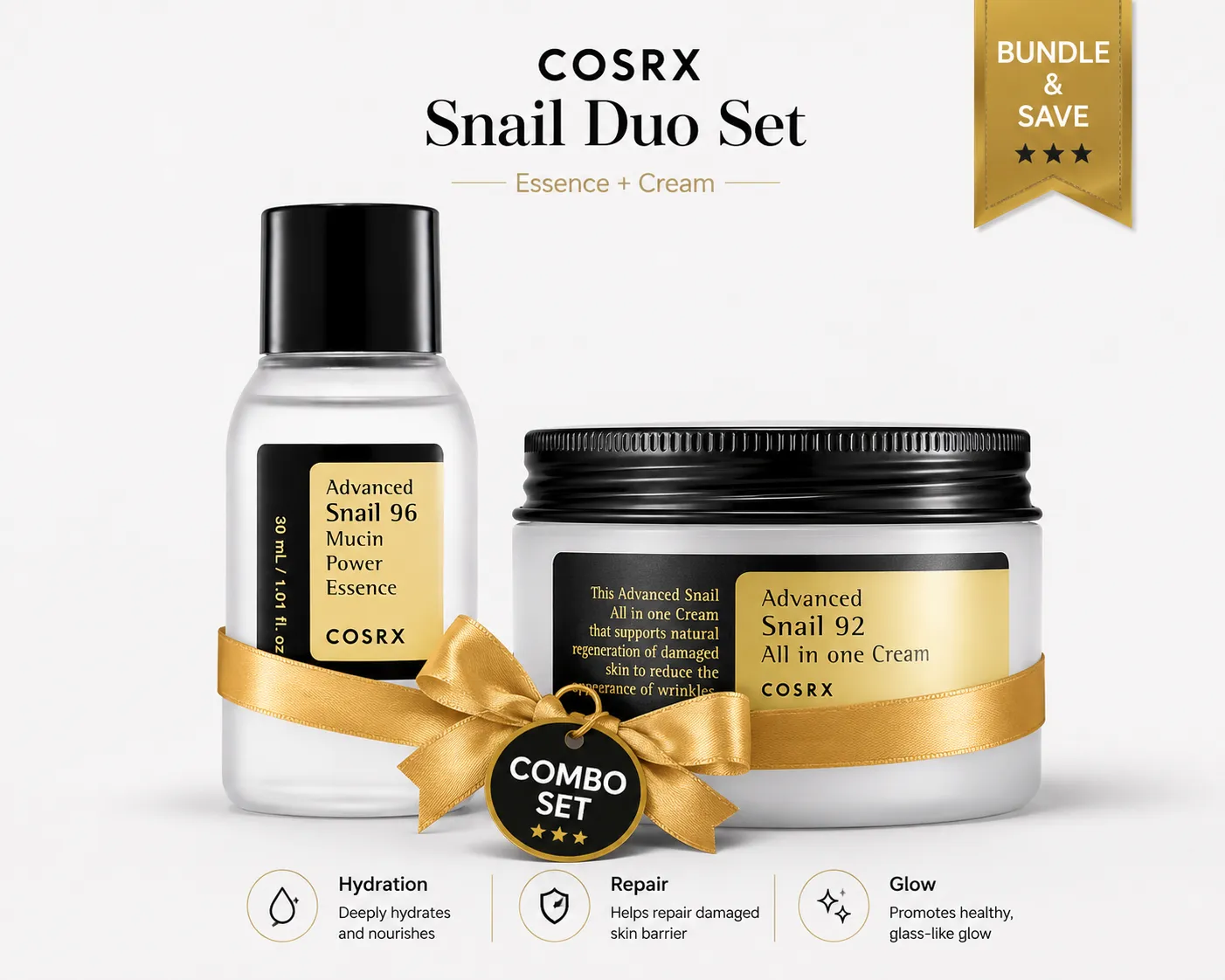 COSRX Advanced Snail Duo Set (Essence 30ml + Cream 100g)